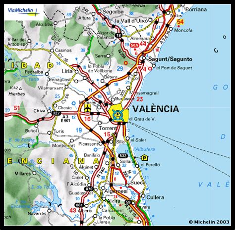 mapa de valencia espana